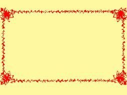 red frame with patterns as a graphic illustration