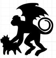 Flying Monkey Silhouette Halloween Wizard Of Oz Theme Pinterest