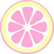 Pink And Yellow Lemon Slice Png Large Party