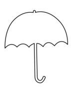 drawing of umbrella for coloring