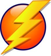 Thunder And Lightning, hot colored Icon