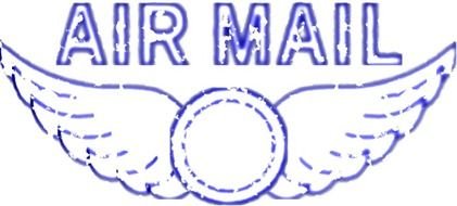 Vintage Air Mail Rubber Stamp Svg Vector