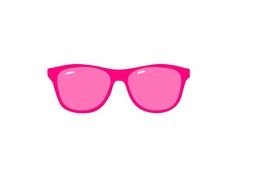 Black Sunglasses Cartoon Pink
