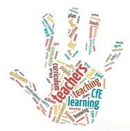 palm with a text curriculum drawing