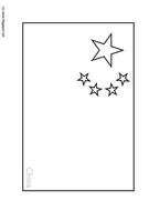 China Flag Image Coloring Page Chi Middot
