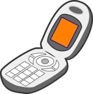 painted gray clamshell phone