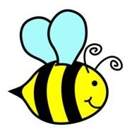 cartoon flying bumble bee