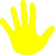 Hand Yellow Left At Clkercom Vector Online