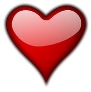 Red beautiful heart clipart