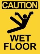 Clip Art of wet floor caution sign