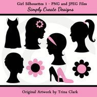 Girl Silhouettes Girly Commercial And Personal