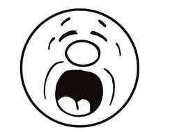 screaming smiley as a graphic image