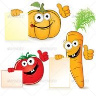 Funny Vegetables Food Objects