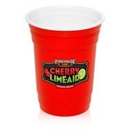 empty Red plastic Cup on a white background