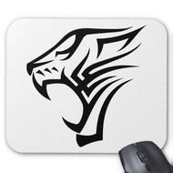 Leopardo Tribal Del Tigre De La Pantera Tatuaj Alfombrilla