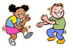 dancing happy children