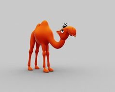 Camel Funny Cartoon Character Model Max Obj Fbx Lwo clipart