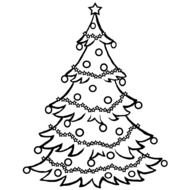 Christmas Tree card drawing