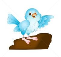 Illustration Creative Art Design Of Cute Cartoon Bird Vector