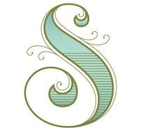 painted openwork letter s