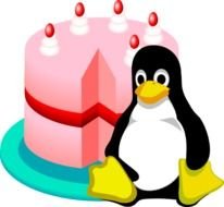 Happy Birthday Linux Vector Online Royalty