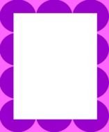 Pink and purple Polka Dot Border