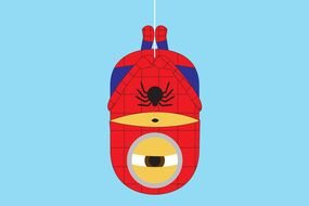 Clipart of Minions as a Spiderman
