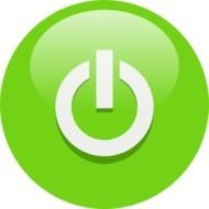 Green Power Button At Clkercom Vector Online