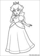 Le Coloriage Jolie Princesse Peach De La Cat&233gorie Super Mario Bros