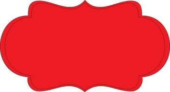 red shape as a graphic illustration
