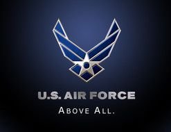 US Air Force logo on a dark background
