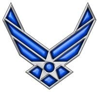 Us Air Force Logo blue drawing