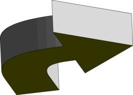 Black Right Arrow 3d drawing