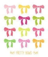 pretty bows drawing