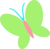 Green Pink Butterfly At Clkercom Vector Online