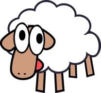 funny Sheep cartoon drawing