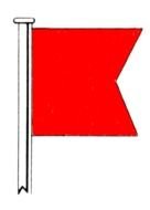 red check box on a white background