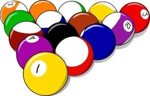 colored balls in billiards