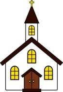 painted white church with a tower