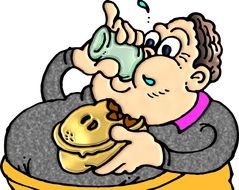 clipart of the fat man