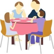Family Eating drawing