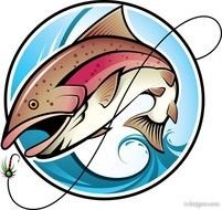 Cartoon Image Fishing Fish Hooks Stickers Vector
