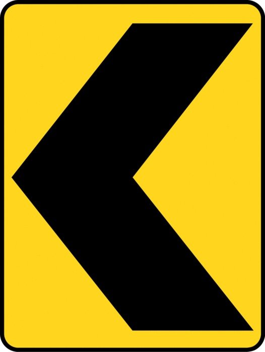 horizontal arrow on the highway
