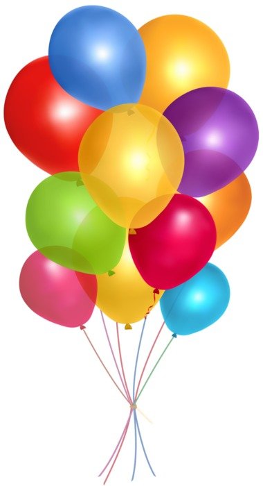 Multicolor Balloons drawing