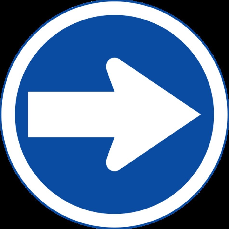 Turn Right Ahead Signs