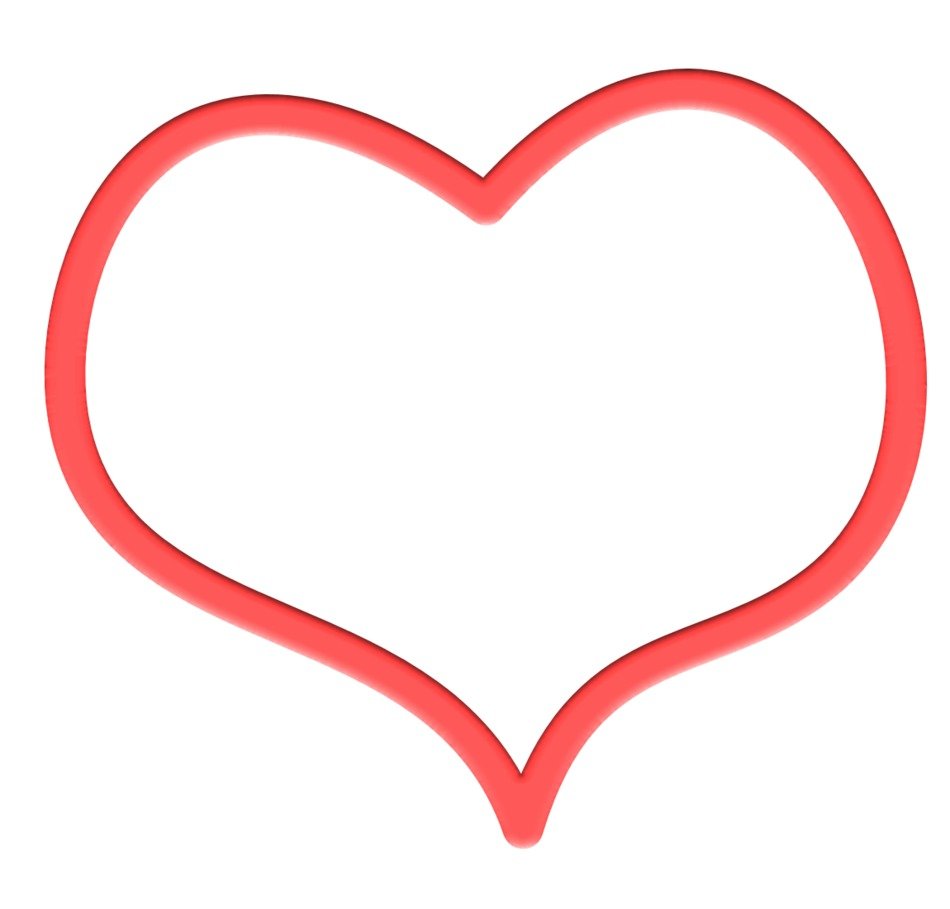 drawn heart with red marker