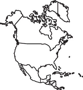 North America Map At Clkercom Vector Online