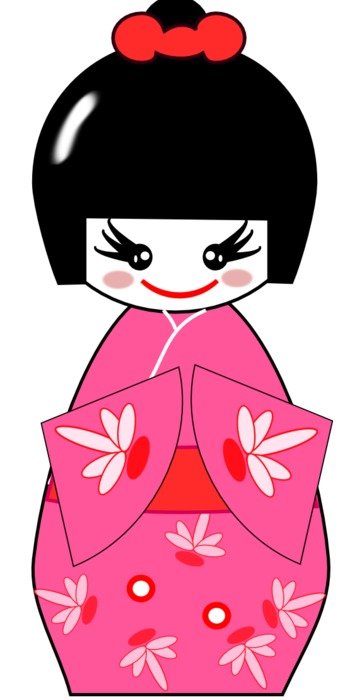 Free Kokeshi Doll drawing