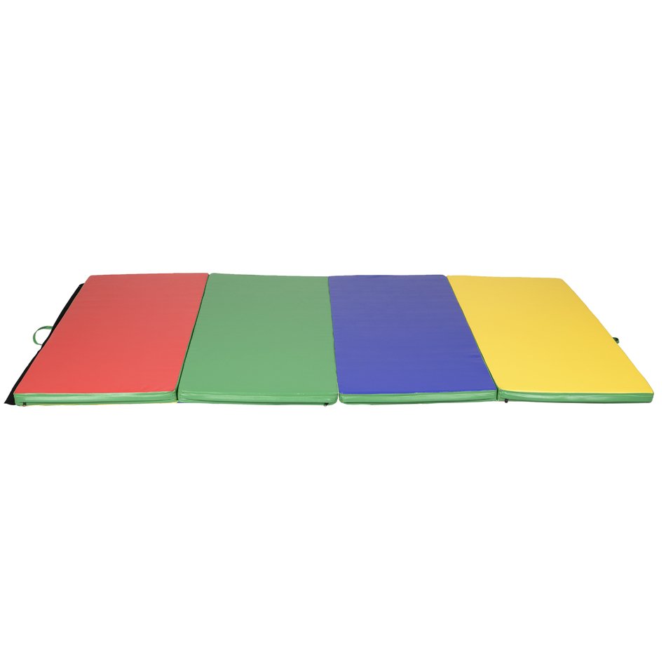 multi-colored gymnastic mats as a graphic illustration