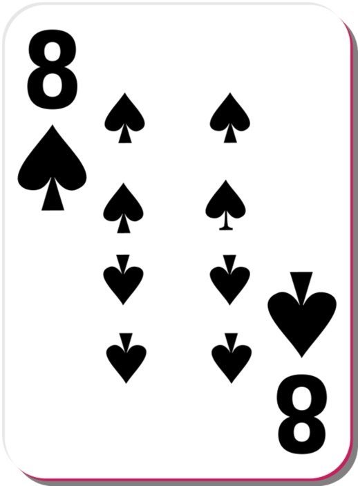white deck 8 of spades